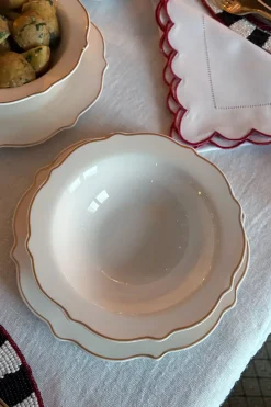 Cuenco Blanco Con Filo Dorado