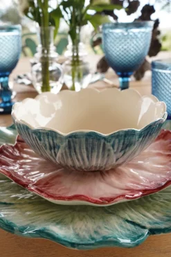 Cuenco Con Diseño De Flor Azul