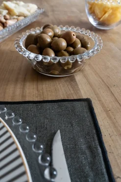 Cuenco De Cristal Con Diseño De Bolitas Pequeño