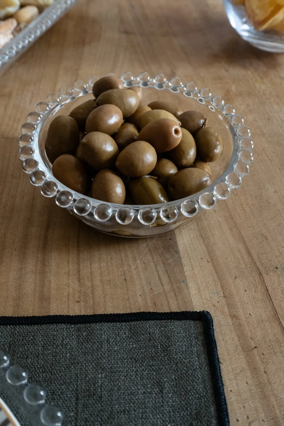 Cuenco De Cristal Con Diseño De Bolitas Pequeño