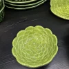 Cuenco Pequeño Flor Verde En Relieve