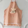 Delantal De Niños Mini Con Diseño De Conejos & Puntos Rosa
