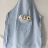 Delantal De Niños Mini Con Diseño De Perritos & Cuadros Azules