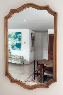 Espejo Rectangular Con Marco De Madera