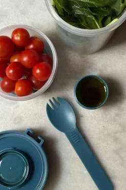 Fiambrera Con Tres Compartimentos Para Ensaladas