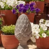 Figura Decorativa Con Diseño De Alcachofa Gris Grande
