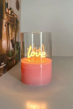Figura Decorativa De Neón Rosa "Love"