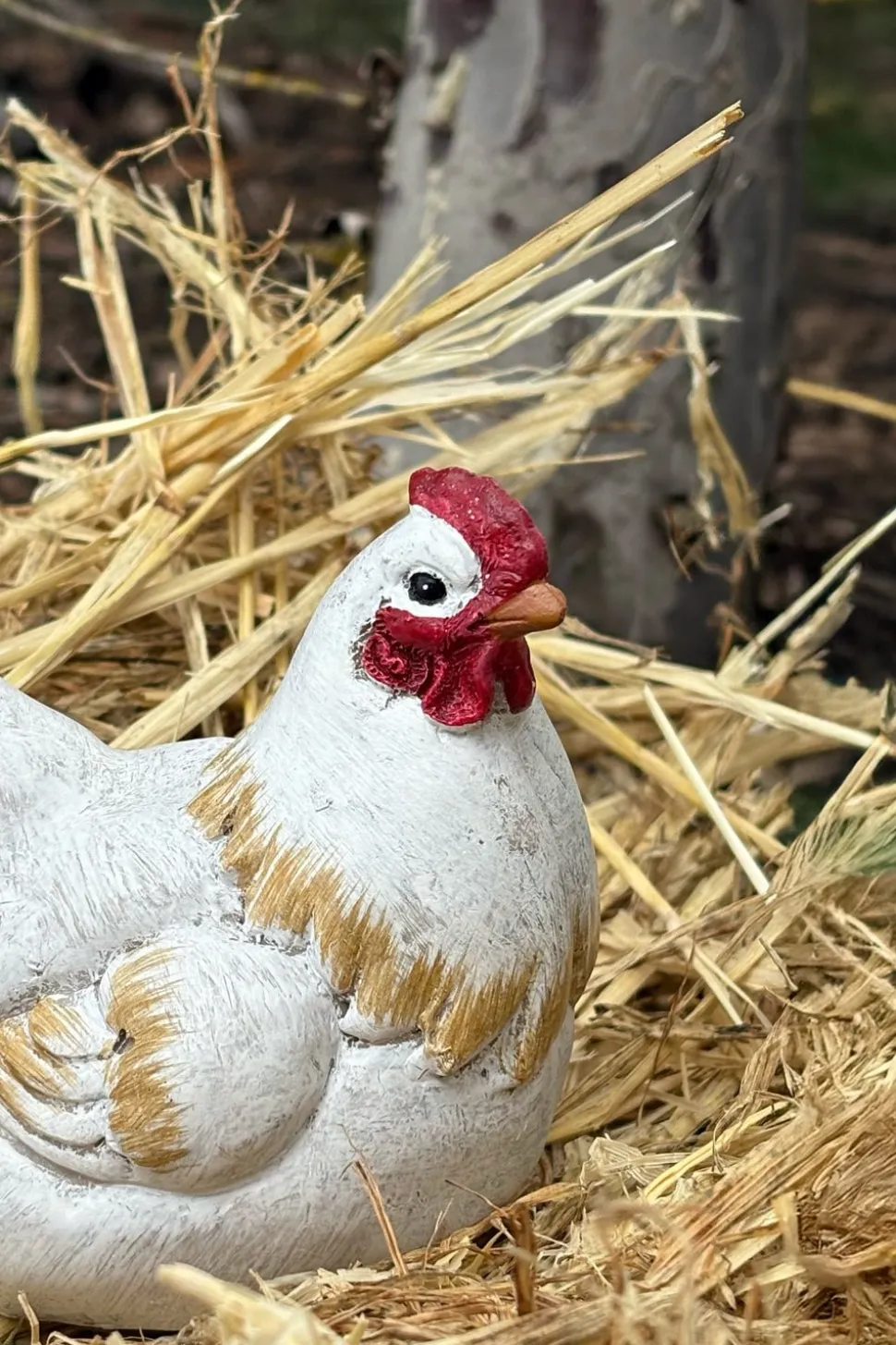 Figura Decorativa Gallina Blanca