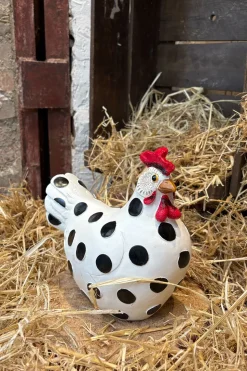 Figura Decorativa Gallina Lunares