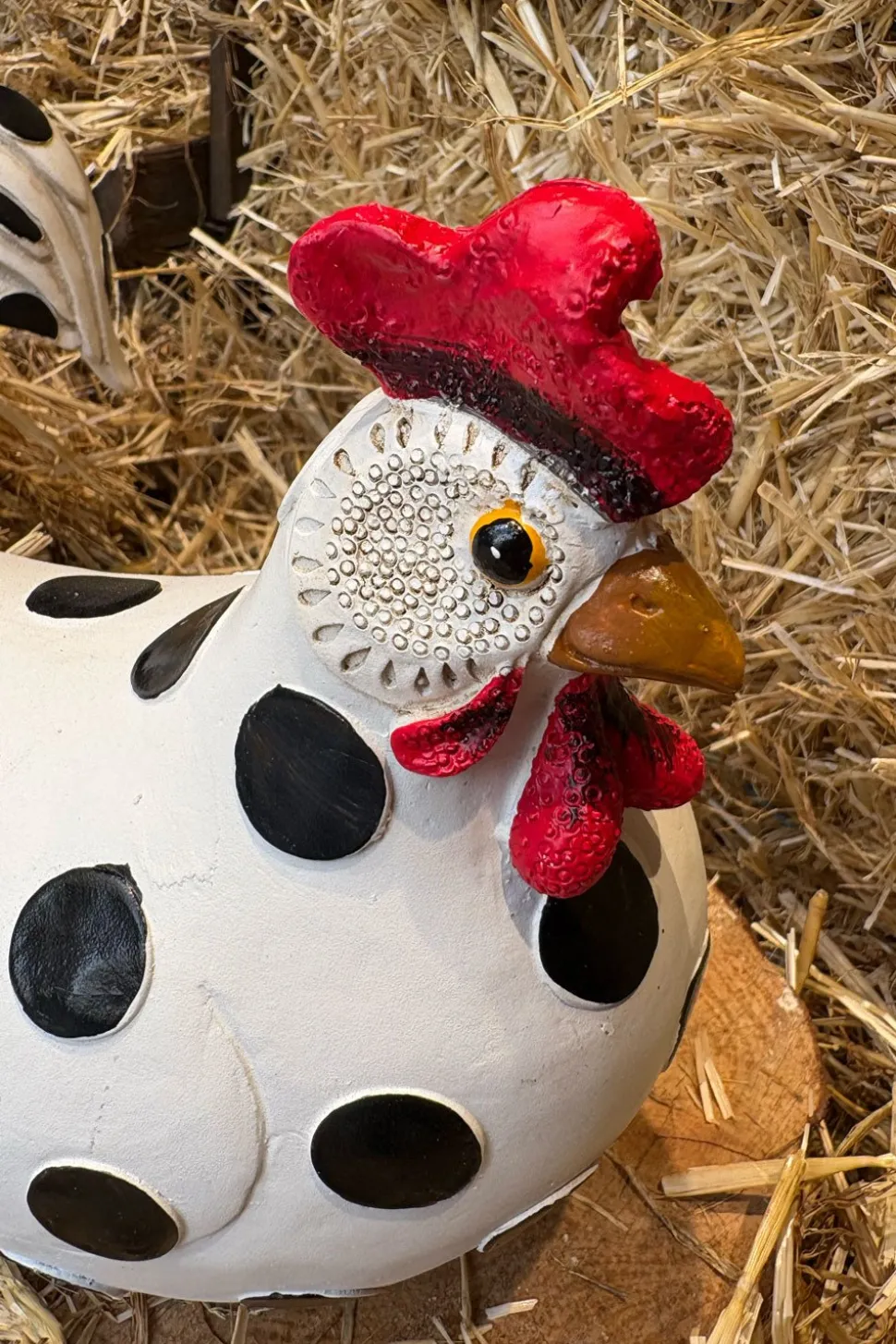 Figura Decorativa Gallina Lunares