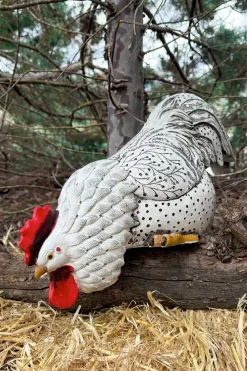 Figura Decorativa Gallina Comiendo