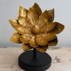 Flor Decorativa Diseño Lirio Dorada