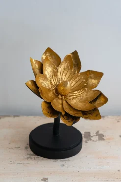 Flor Decorativa Diseño Lirio Dorada
