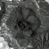 Flor Iris 15X15 Papel Negro