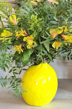 Florero Con Diseño De Limón Grande