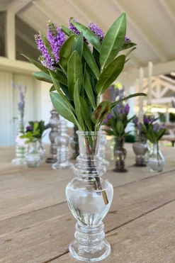 Florero De Cristal Con Diseño Venecia Transparente Grande