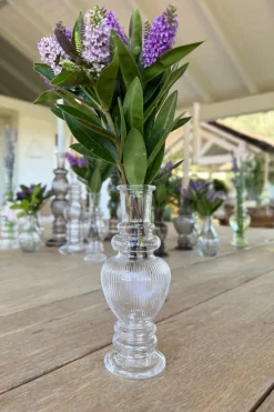 Florero De Cristal Con Diseño Venecia Transparente Grande
