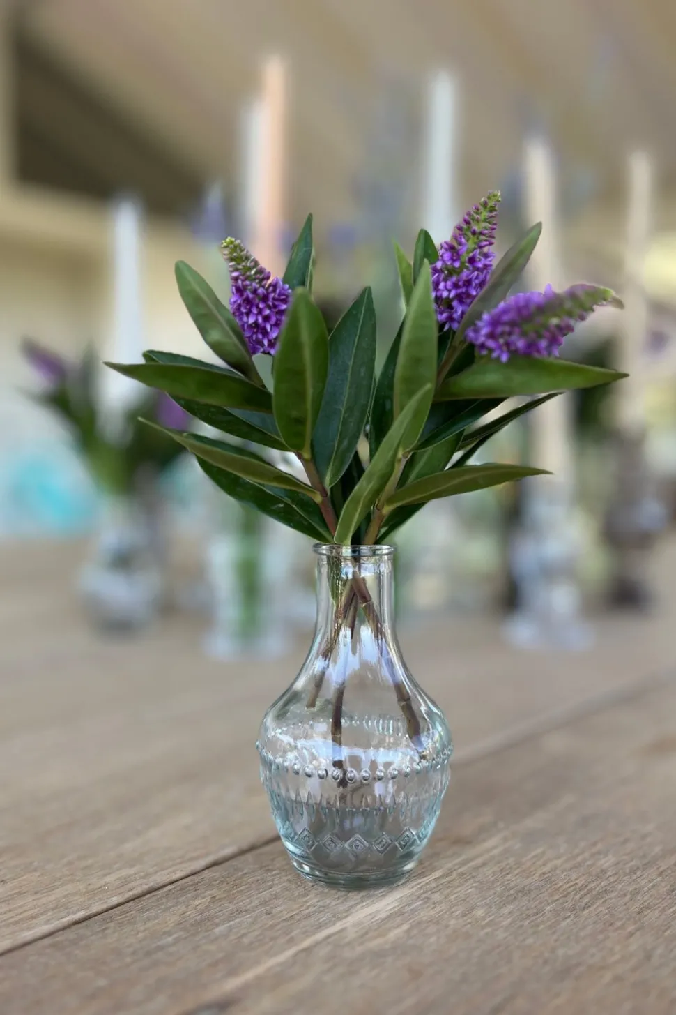 Florero De Cristal Con Diseño Milán Transparente
