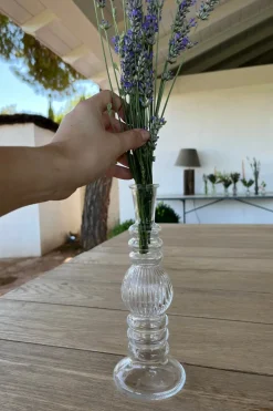 Florero De Cristal Con Diseño Florencia Transparente Pequeño