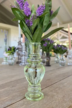 Florero De Cristal Con Diseño Venecia Verde Claro Grande