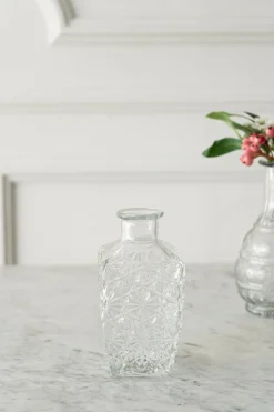 Florero De Cristal En Relieve Transparente