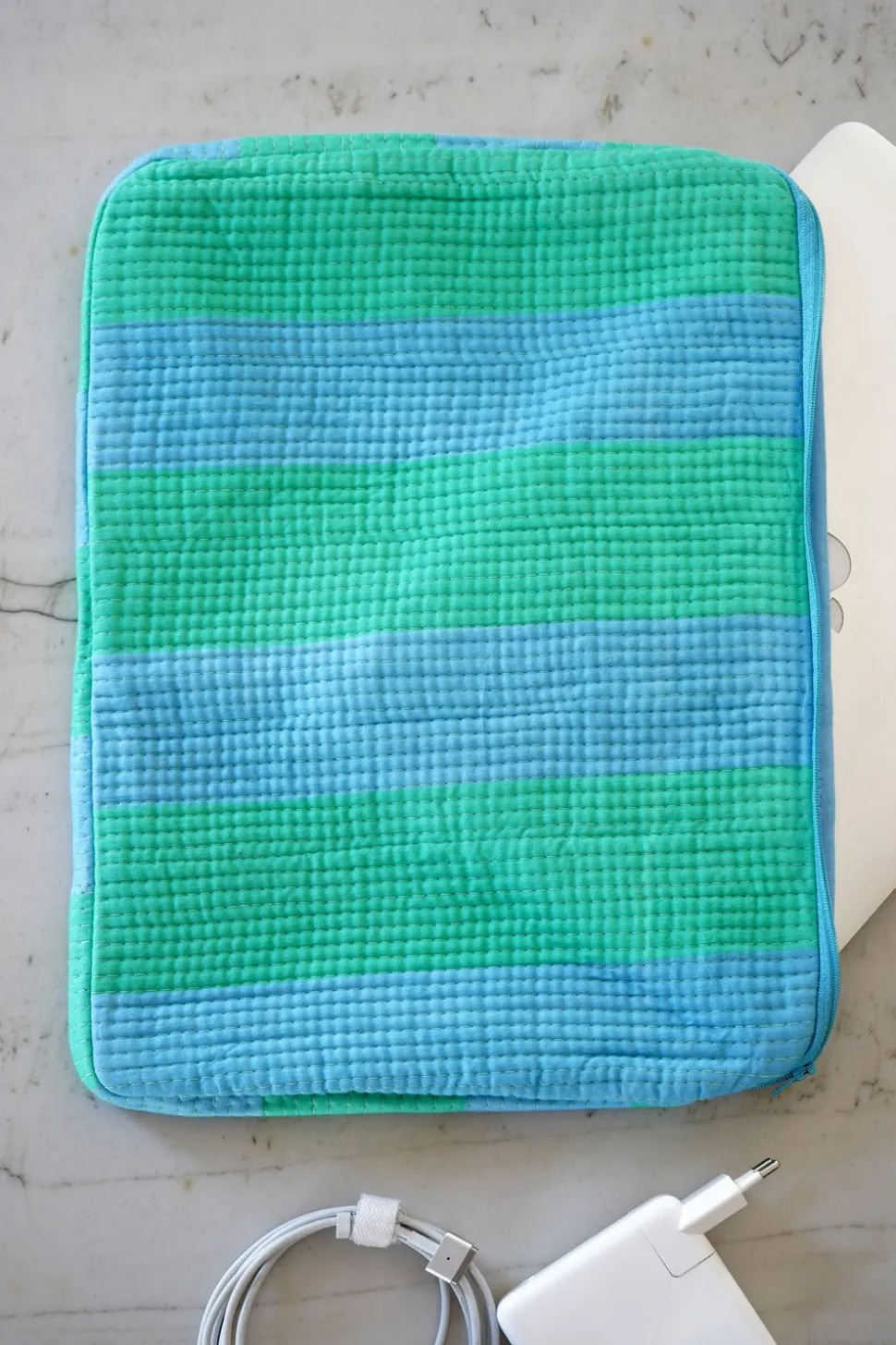Funda Para Portátil Rayas Azules Y Verdes