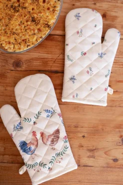Guante Para Horno De Algodón Con Diseño De Gallinas