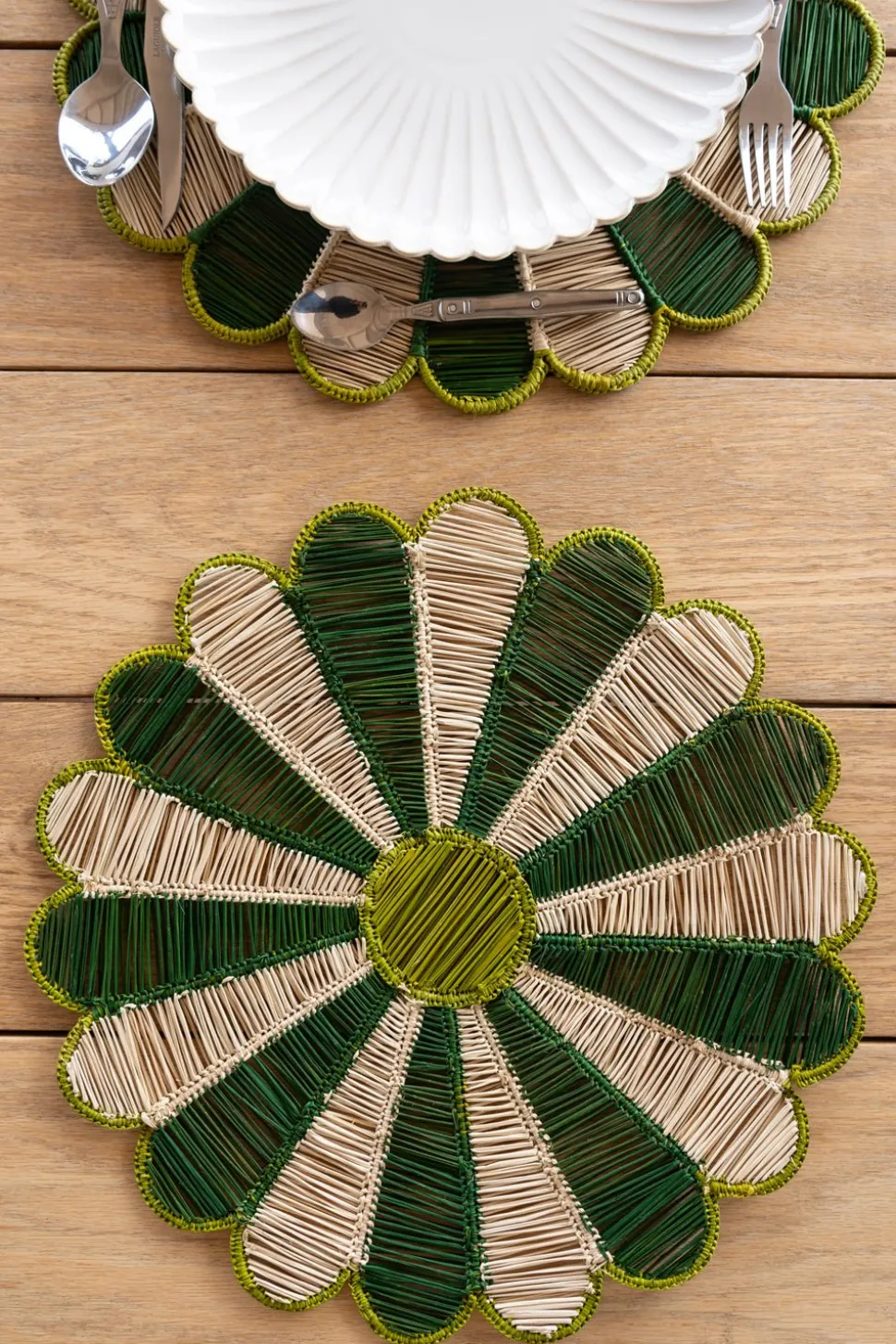 Individual Diseño Margarita Verde