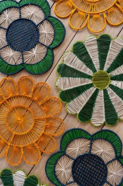 Individual Diseño Margarita Verde