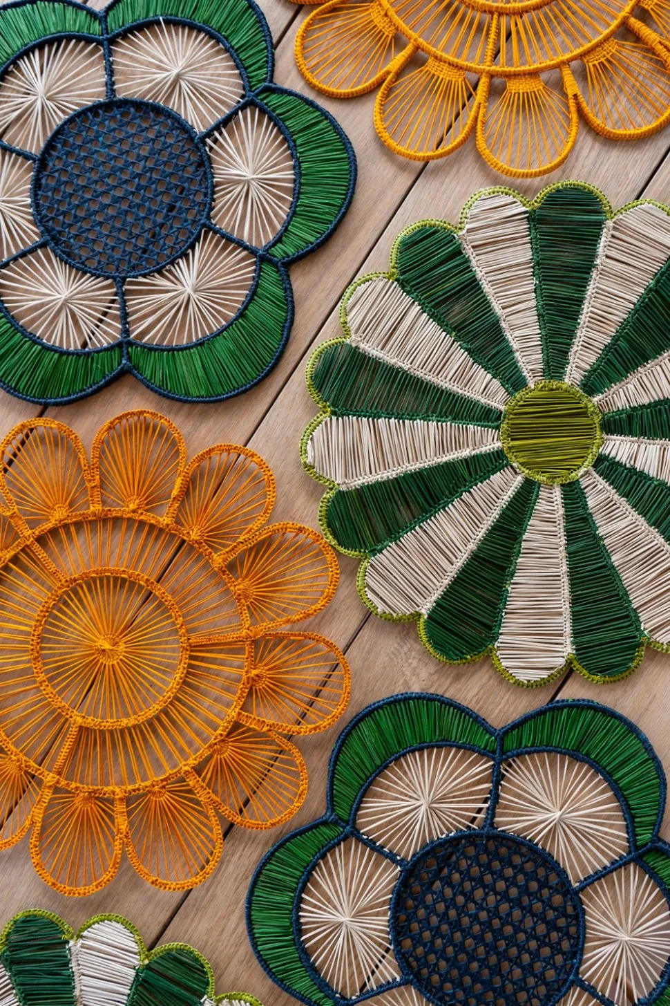 Individual Diseño Margarita Verde