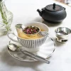 Infusor De Té Con Asas Con Diseño De Conchas Bañado En Plata