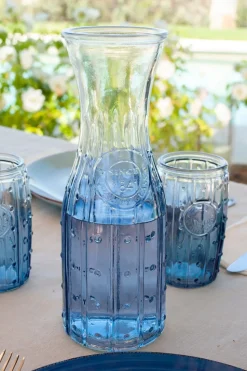 JARRA CRISTAL TONOS AZULES