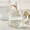 Jarra De Cristal Con Asa De Mimbre