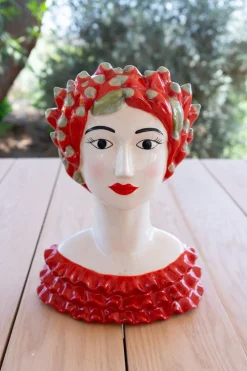 Jarrón Busto Lady Chili De Porcelana