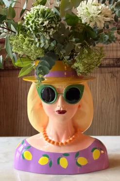 Jarrón Busto Lady Fashion Rubia