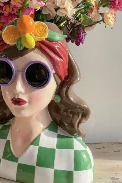 Jarrón Busto Lady Fashion Morena