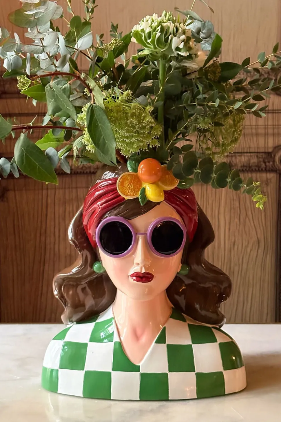 Jarrón Busto Lady Fashion Morena