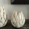 Jarrón Con Diseño De Alcachofa Blanco Pequeño