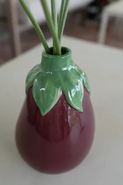 Jarrón Con Diseño De Berenjena