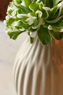Jarrón De Porcelana Beige