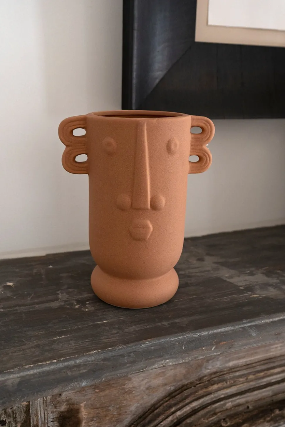 Jarrón De Porcelana Cara Terracota