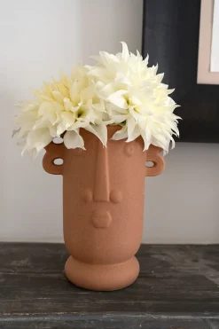 Jarrón De Porcelana Cara Terracota