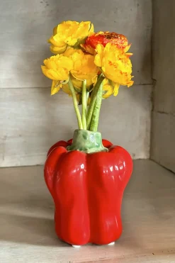 Jarrón Diseño Pimiento Rojo