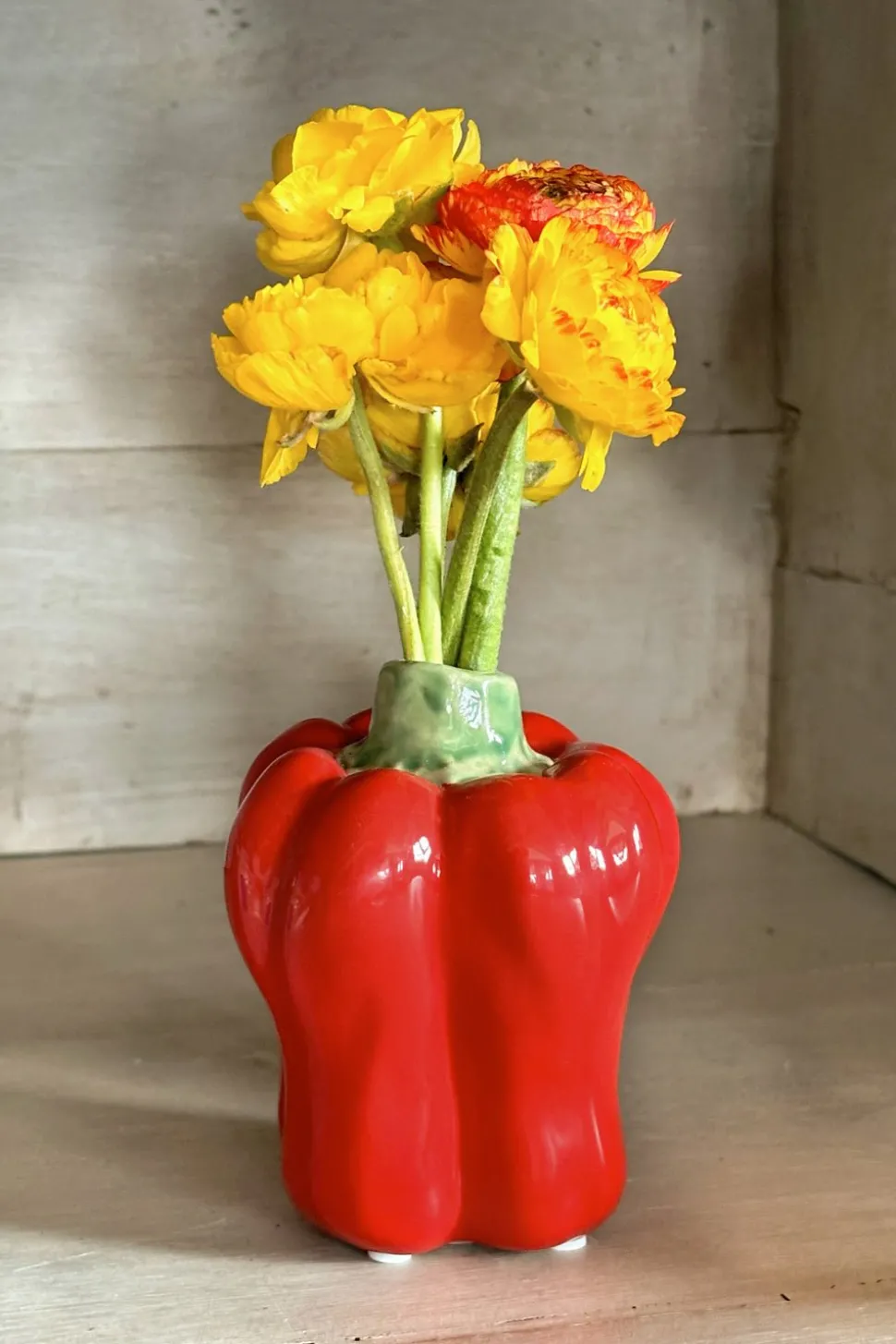 Jarrón Diseño Pimiento Rojo