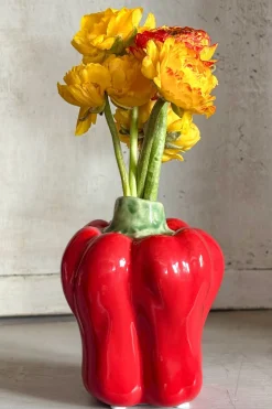 Jarrón Diseño Pimiento Rojo