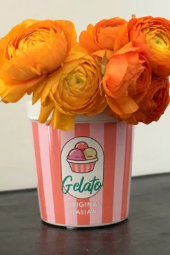 Jarrón "Gelato" Rosa y Rojo