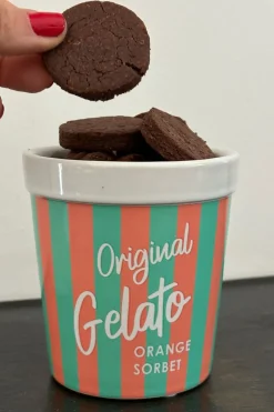 Jarrón "Gelato" Verde y Naranja