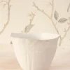 Jarrón Irregular De Porcelana Blanco Mate 11,5 Cm