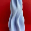 Jarrón Irregular Efecto 3D Azul
