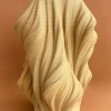 Jarrón Irregular Efecto 3D Beige Alto